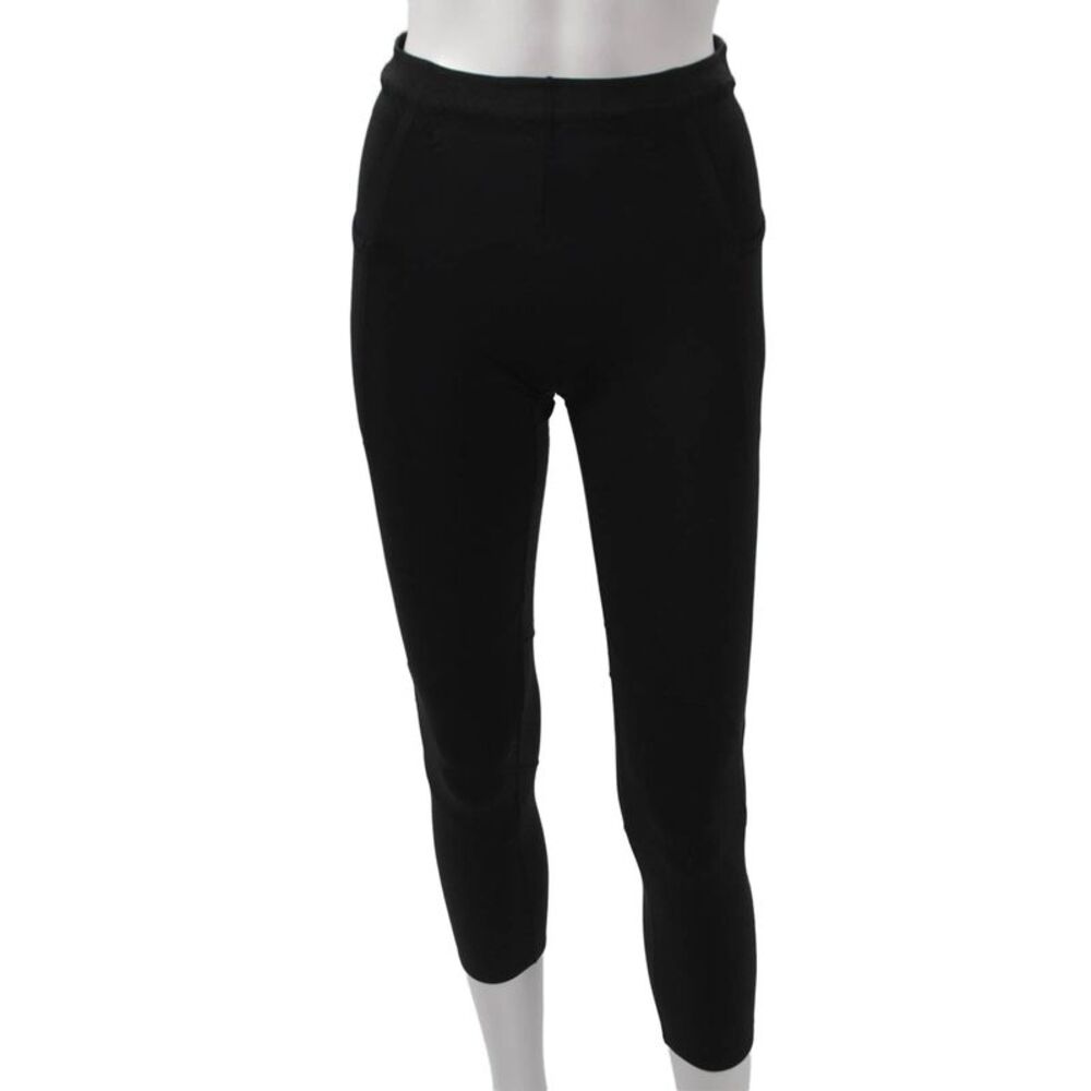 Lululemon Women Cropped Black Nylon Leggings Sports Pull On Size S